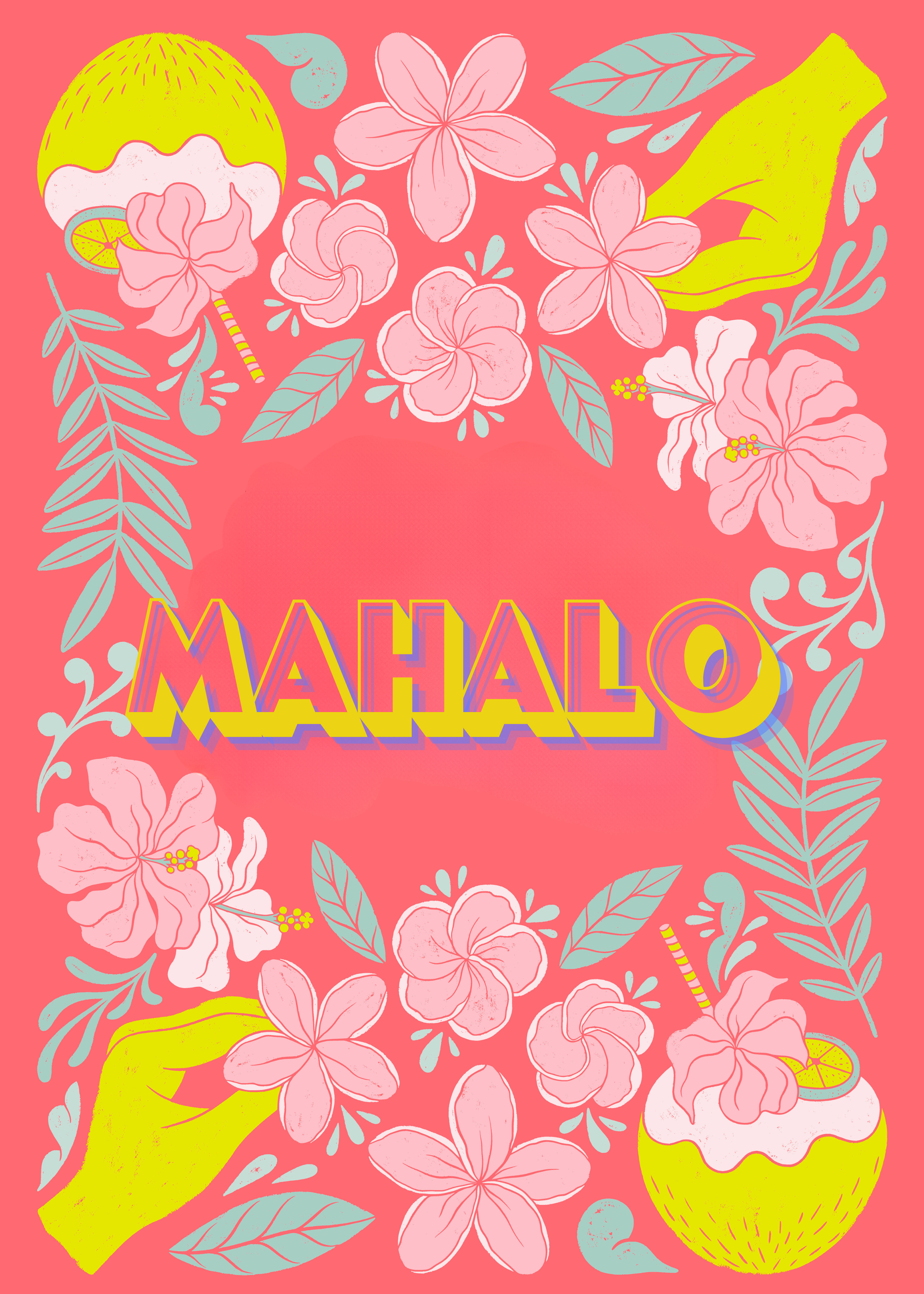 【808_ALOHA_MAHALO】 Mahalo Postcard Puzzle – Surf Shack Puzzles