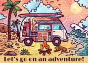 Let's Go On An Adventure Postcard Puzzle