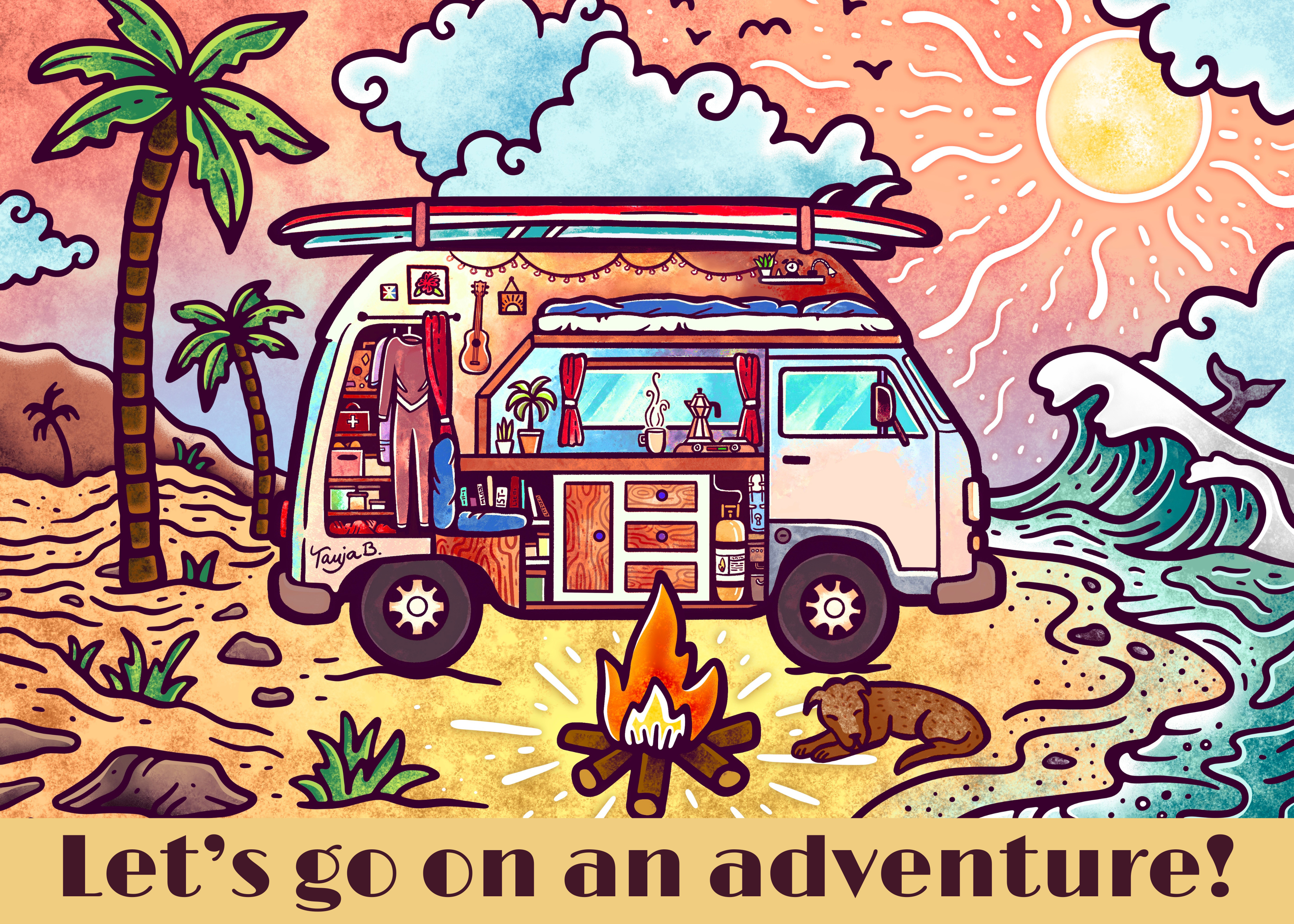 Let's Go On An Adventure Postcard Puzzle