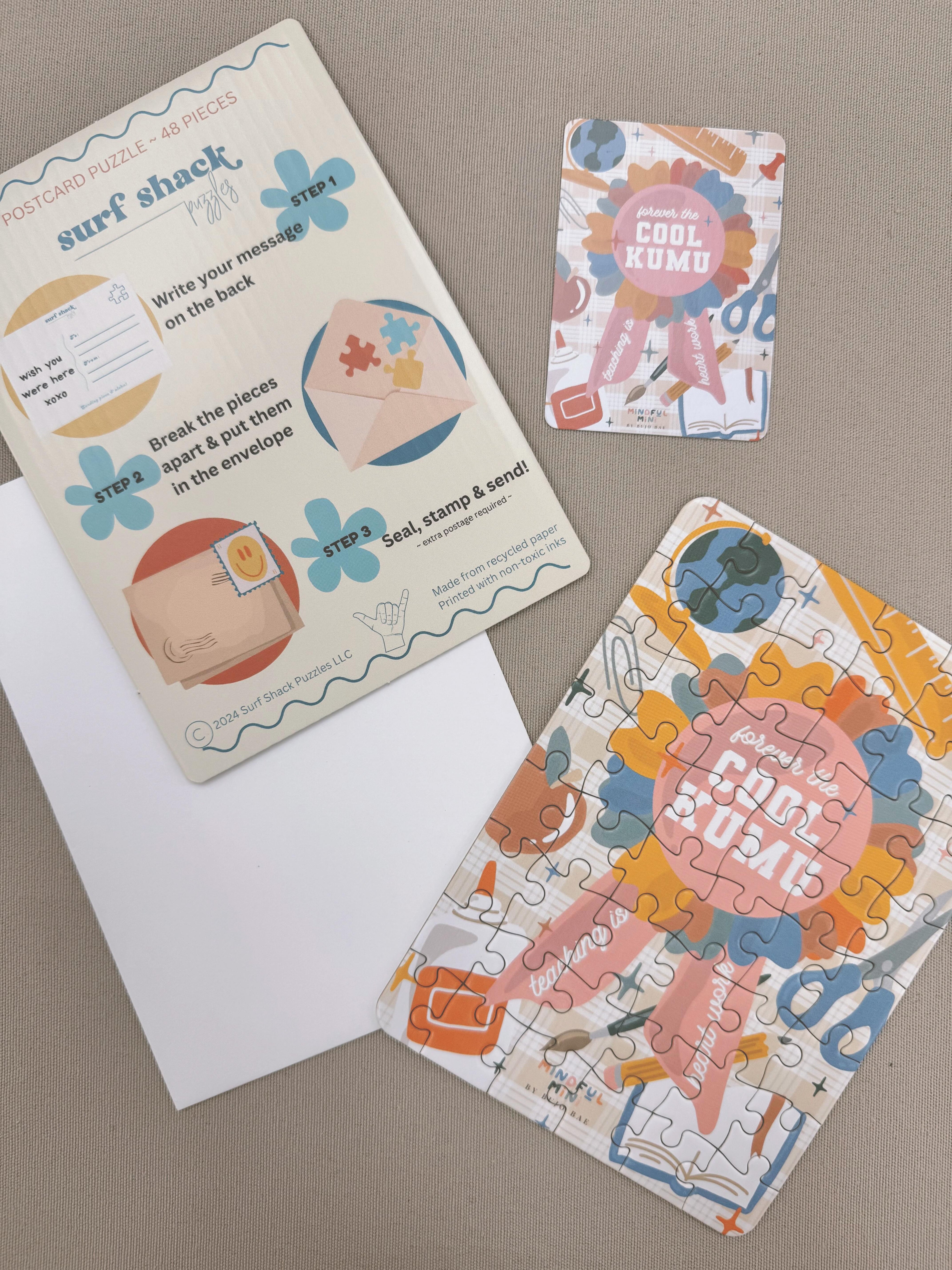 Forever the Cool Kumu Postcard Puzzle by Bujo Bae