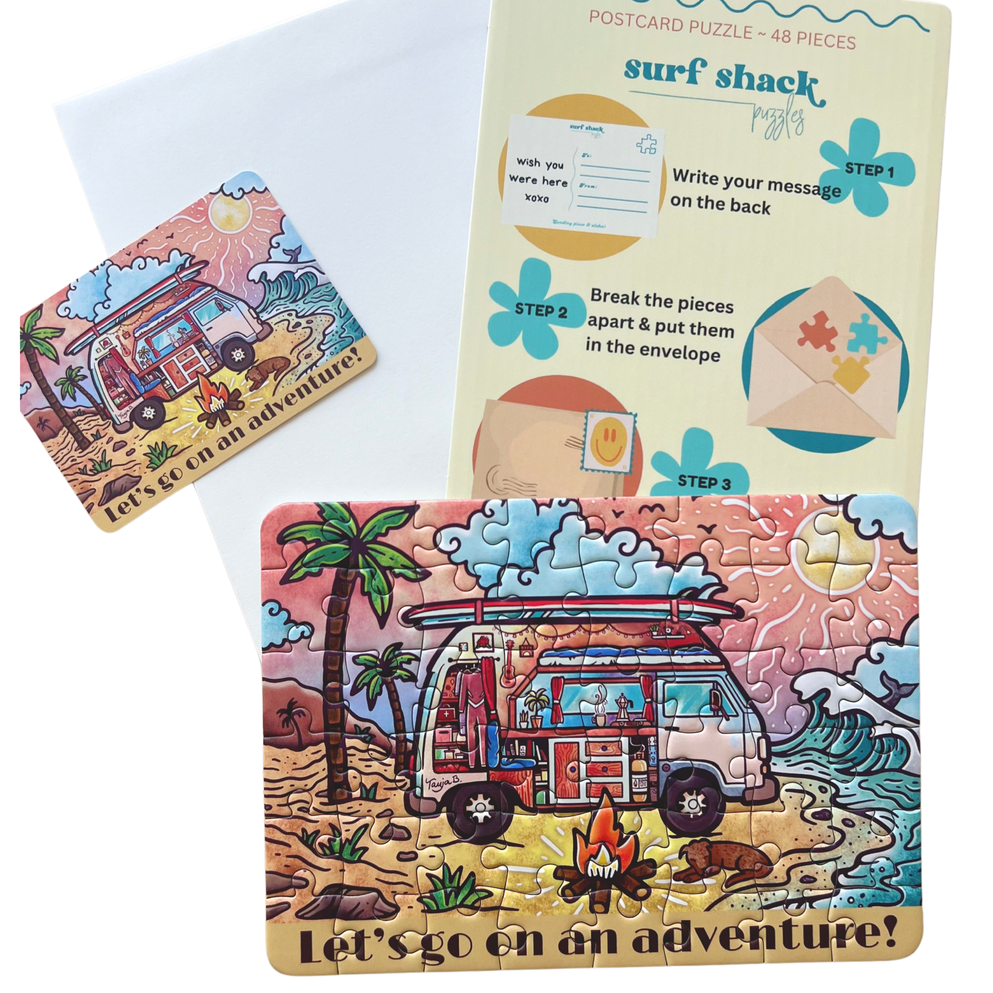 Let's Go On An Adventure Postcard Puzzle – Surf Shack Puzzles
