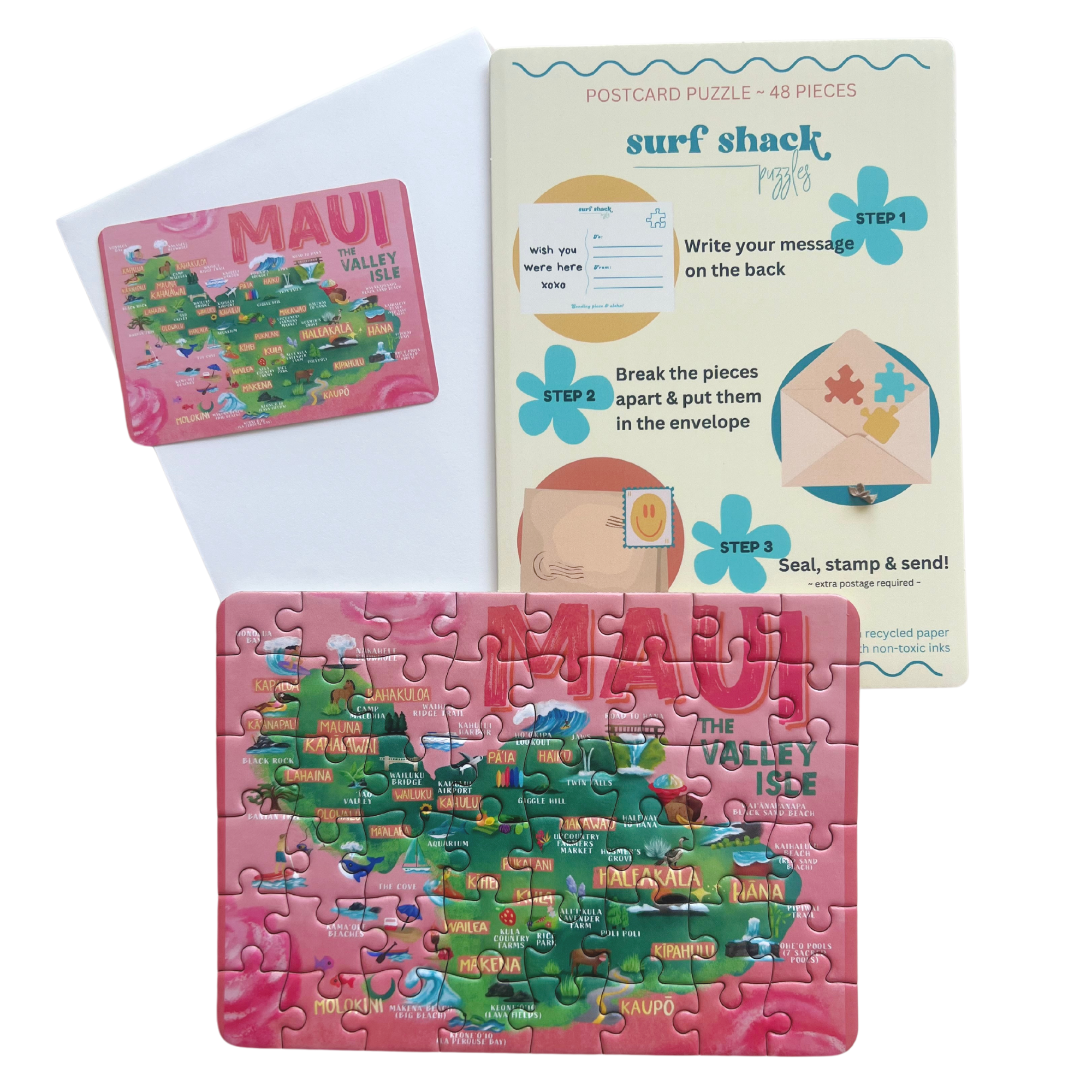 Maui Postcard Puzzle – Surf Shack Puzzles Maui Postcard Puzzle – Surf Shack Puzzles