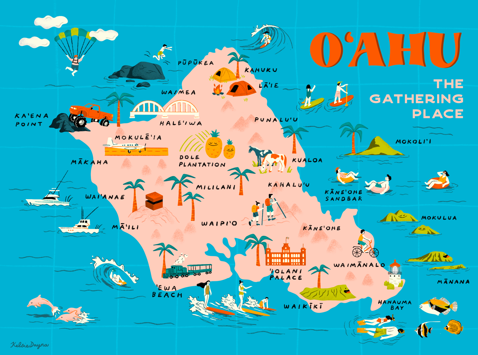 Oʻahu by Kelsie Dayna – Surf Shack Puzzles