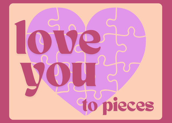 Love You to Pieces Postcard Puzzle – Surf Shack Puzzles
